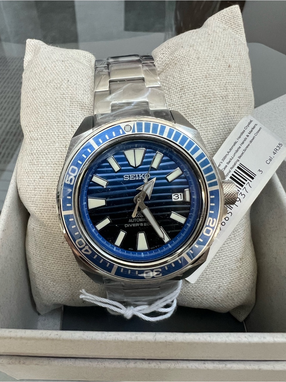 Seiko Blue and Silver Diver's Watch